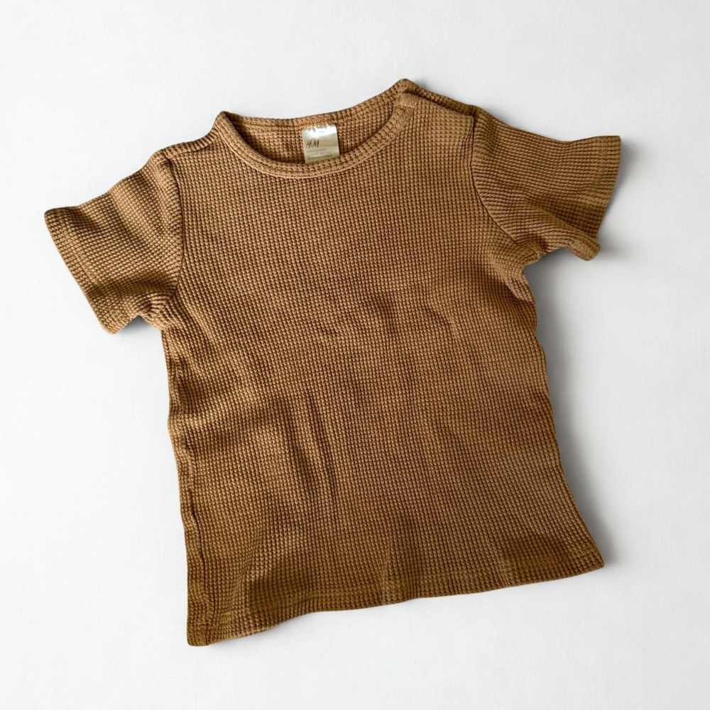 H&M Waffle Knit Tee – Brown